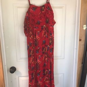 Fun colored off shoulder dress.